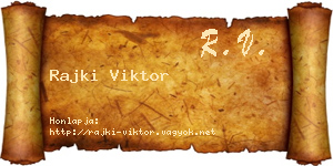 Rajki Viktor névjegykártya